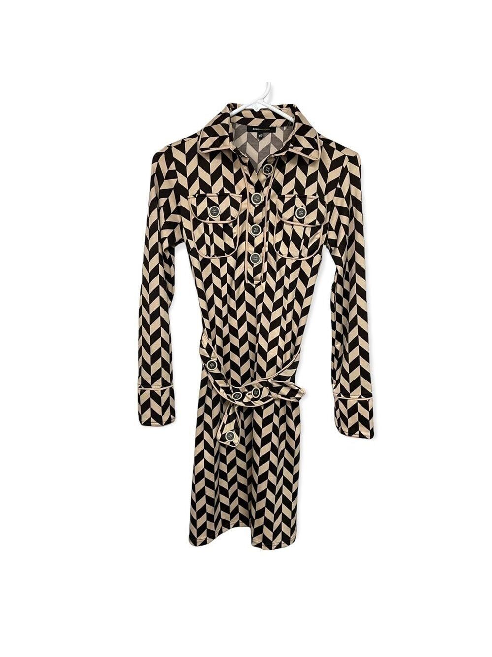 BCBGMaxAzria Tan Brown Mini Dress XS